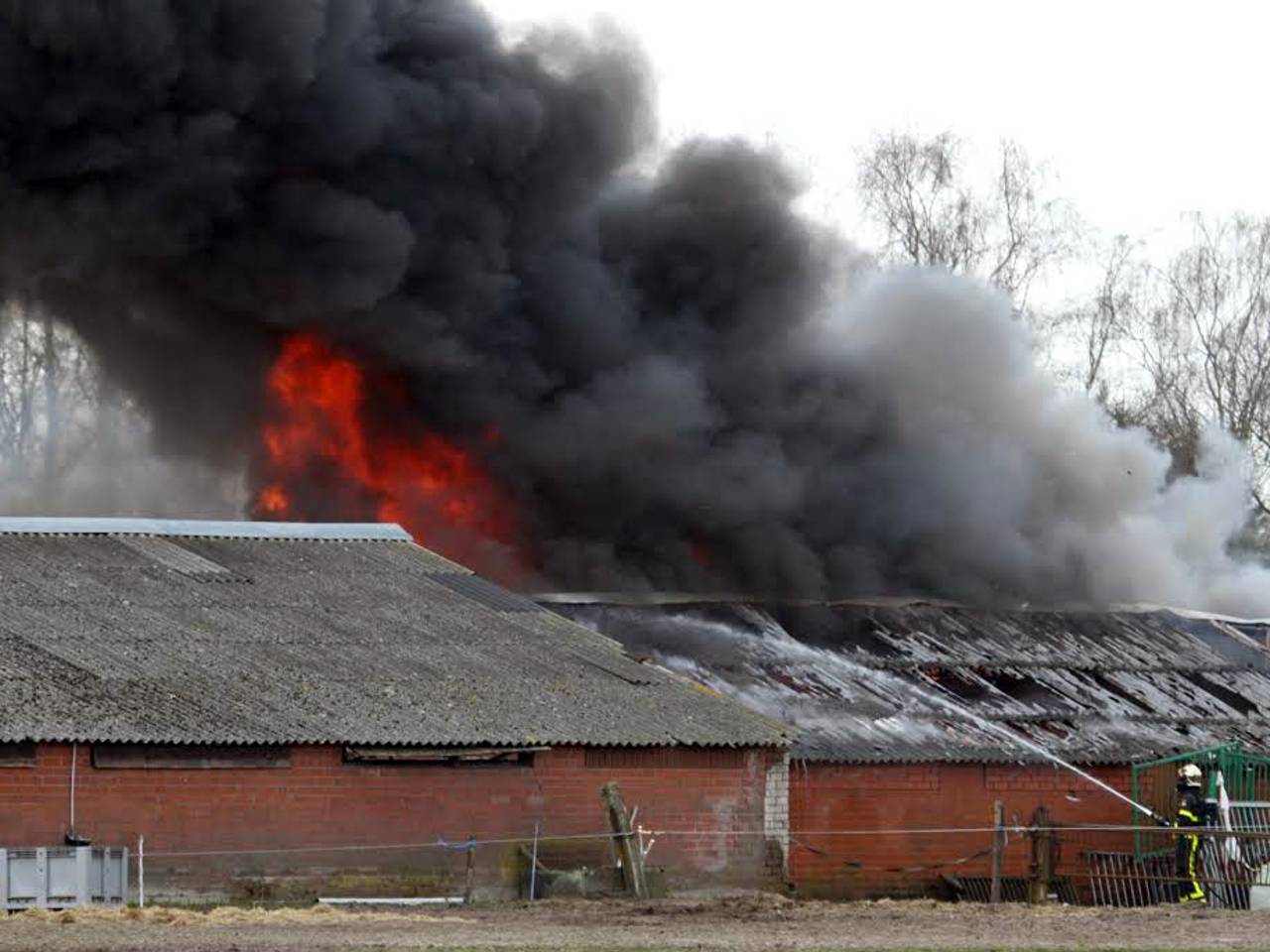 Brand in schuur Achtmaal meester (foto: Alexander Vingerhoeds/Obscura)