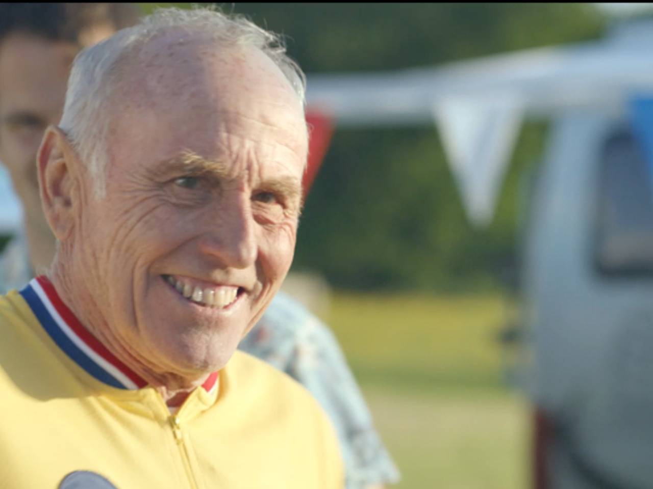 Joop Zoetemelk in Jumboreclame (foto: Jumbo)
