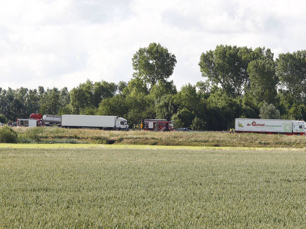 Ongeval A59. (foto: Marcel van Dorst/SQ Vision)