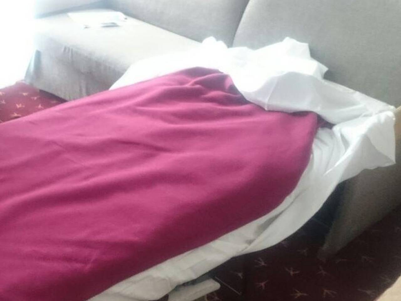 Met dit bed moet Koen de Kort het doen.