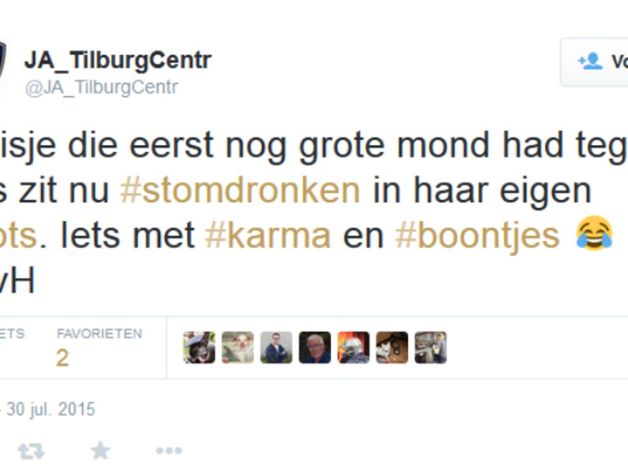 Beeld: Twitter/Jeugdagenten Tilburg Centrum