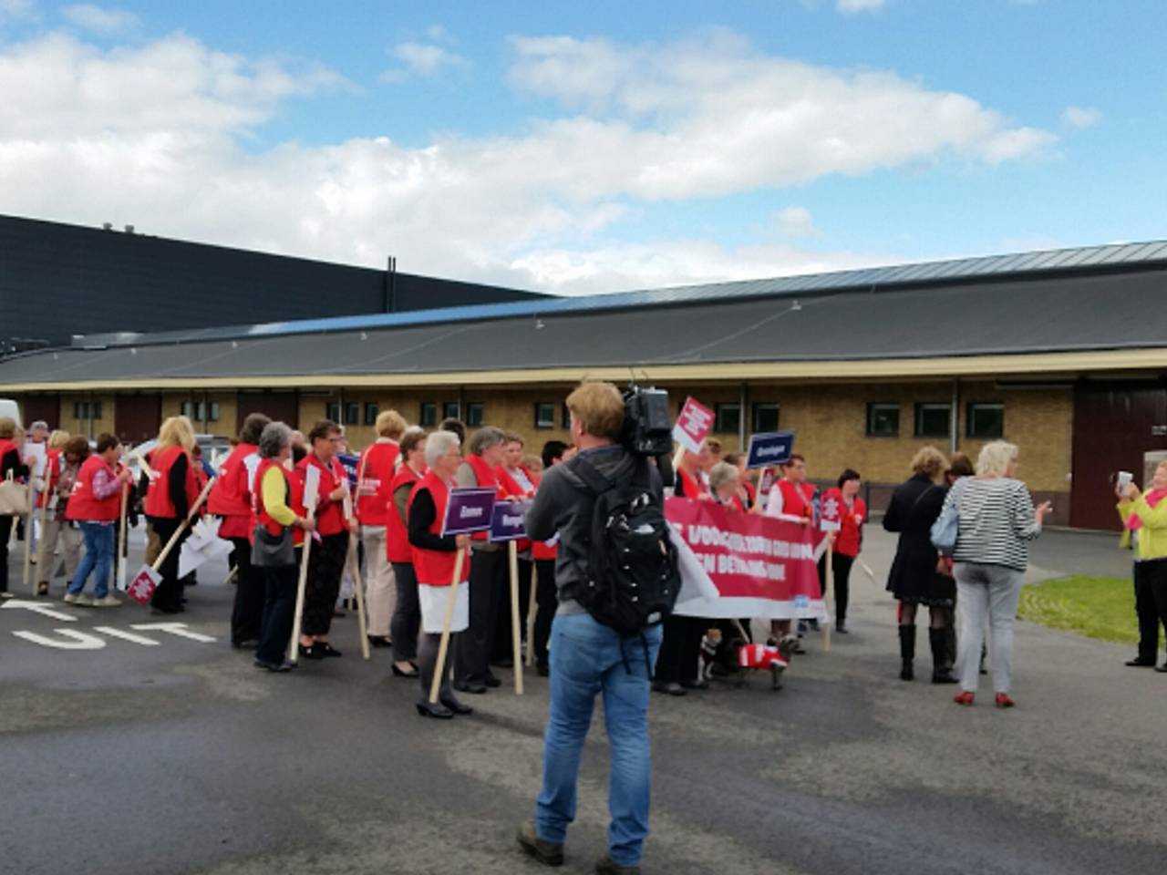 Onaangekondigde actie in Den Bosch. (foto: Saskia van Heyster)