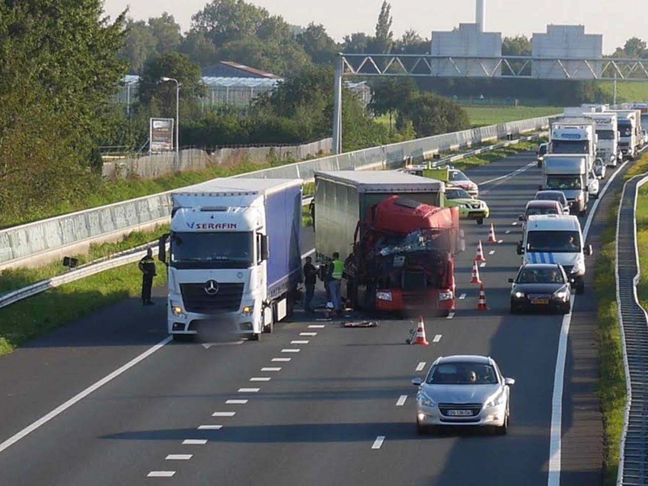 Er vielen geen gewonden bij het ongeval (Foto: Perry Roovers)