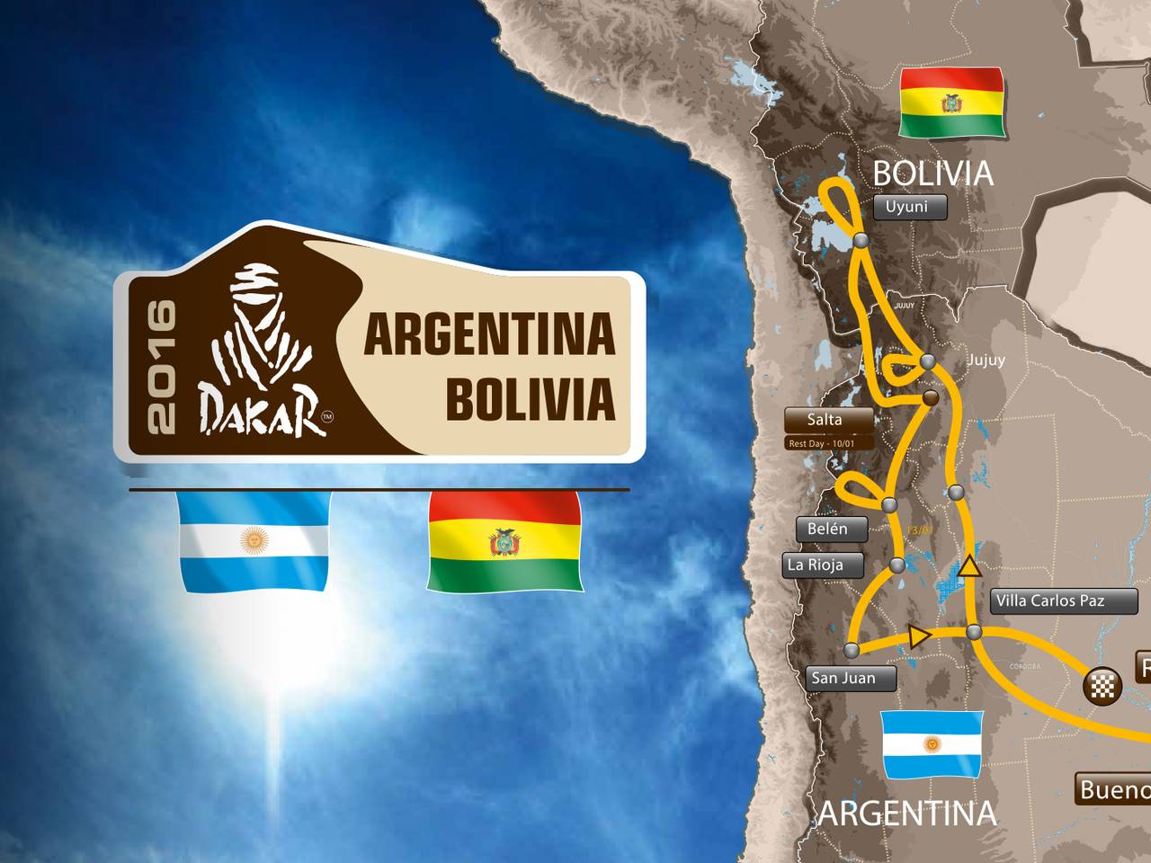 De Dakar Route van 2016
