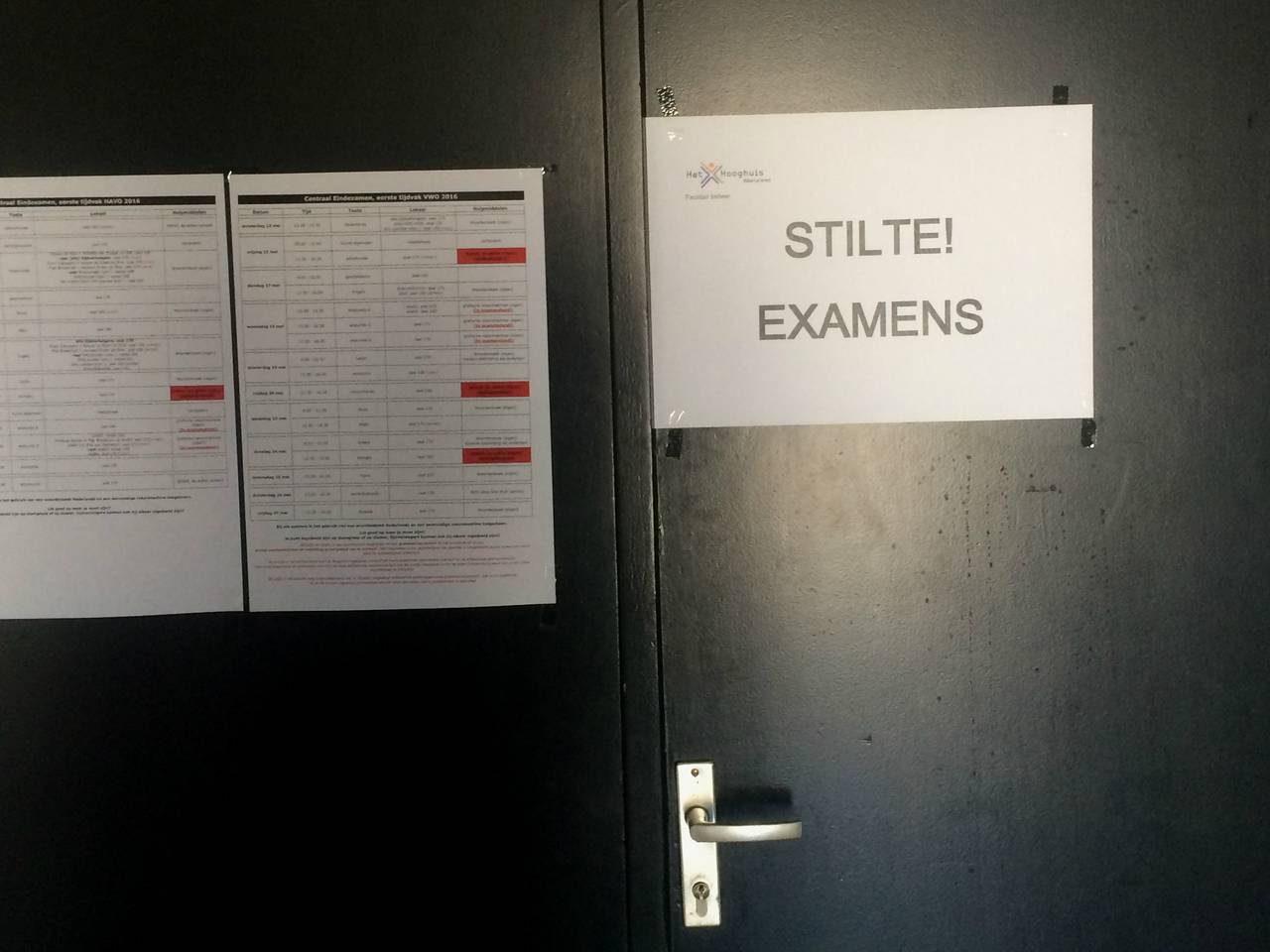 Stilte voor de examens. Foto: Koen Wijn