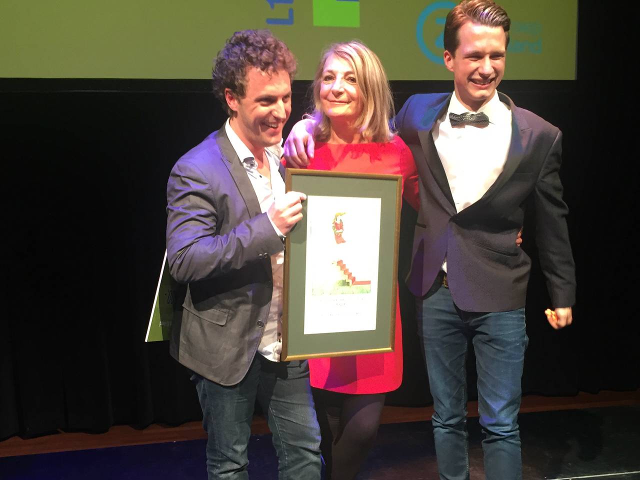 Marcel Huisman, adjunct-hoofdredacteur Marjo l'Homme en Sebastiaan Quekel (foto: Hans Janssen)