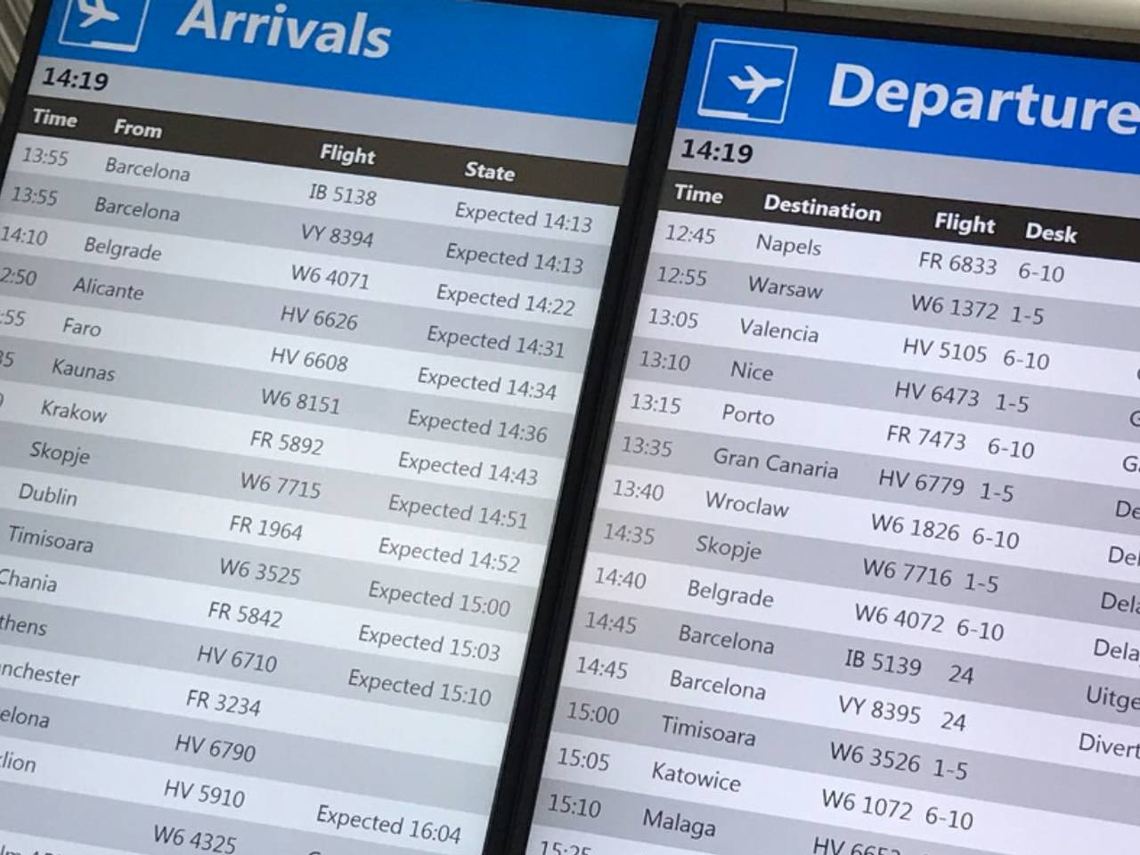 Veel vertraging en omleidingen op Eindhoven Airport (Foto: Sem van Rijssel)