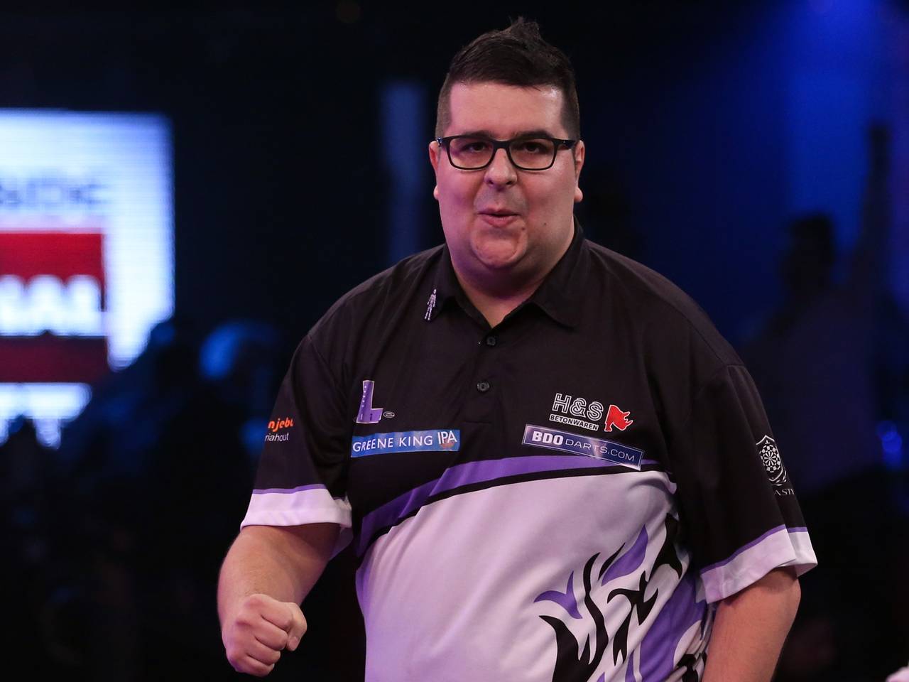 Darter Willem Mandigers is door naar kwartfinale BDO WK (foto: VI Images).