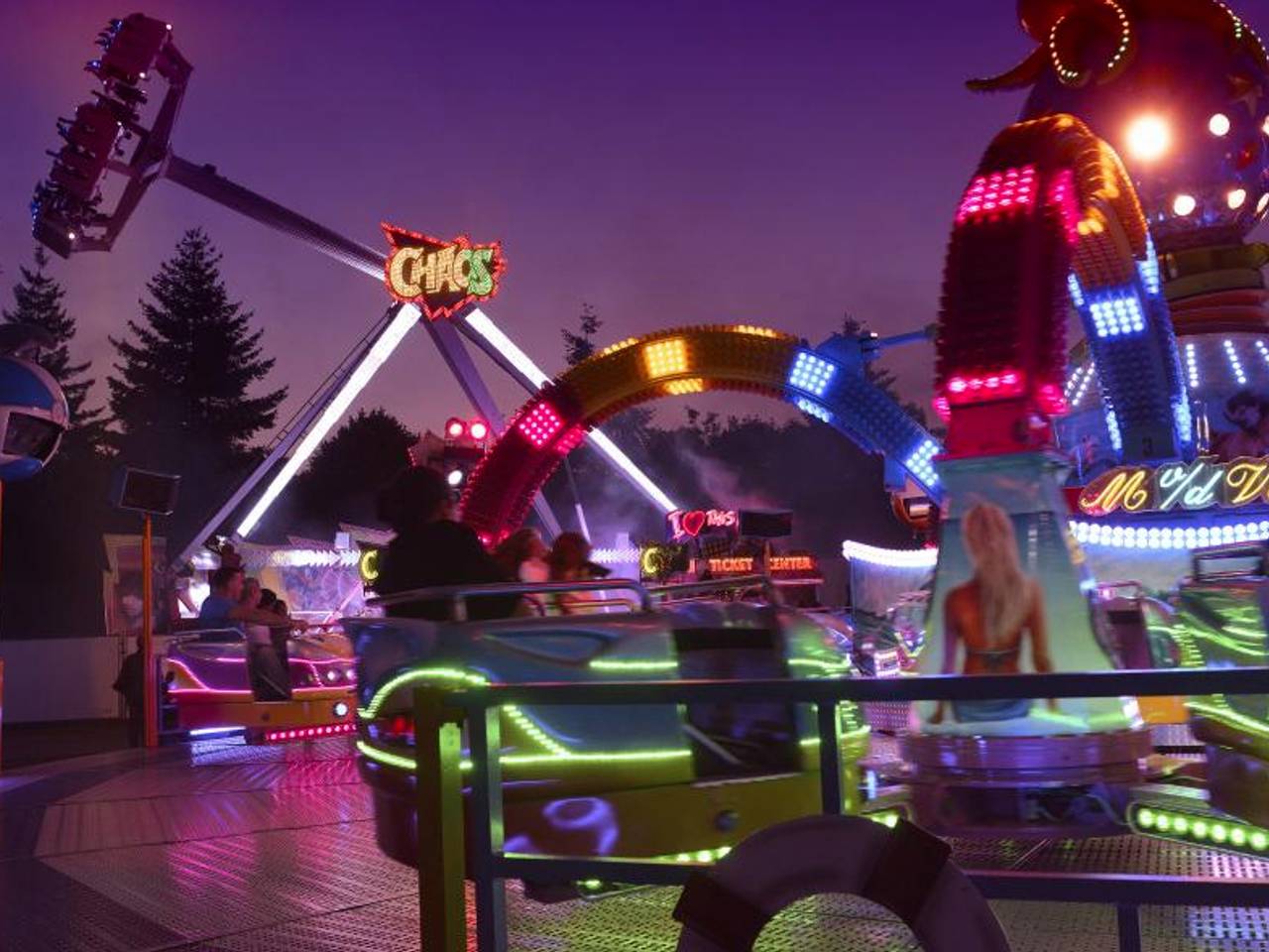 Veel kermisattracties op Park Hilaria (foto: Park Hilaria).