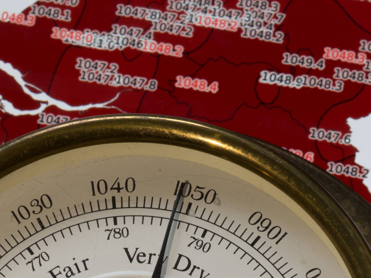 Extreem hoge luchtdruk (foto: Ab Donker).