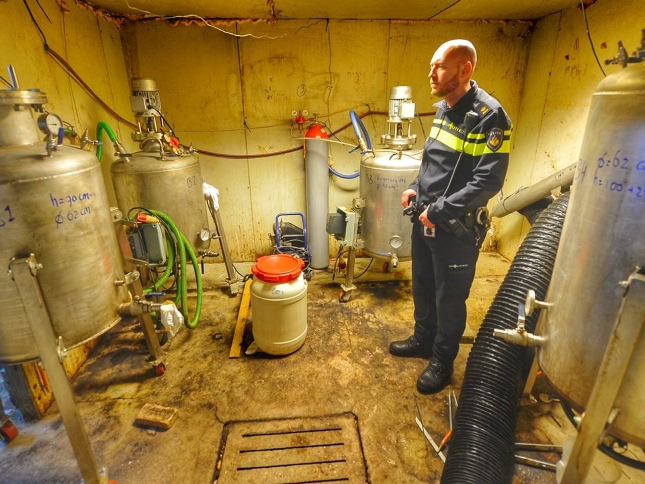 Het drugslab in Hapert. (Foto: Rico Vogels)