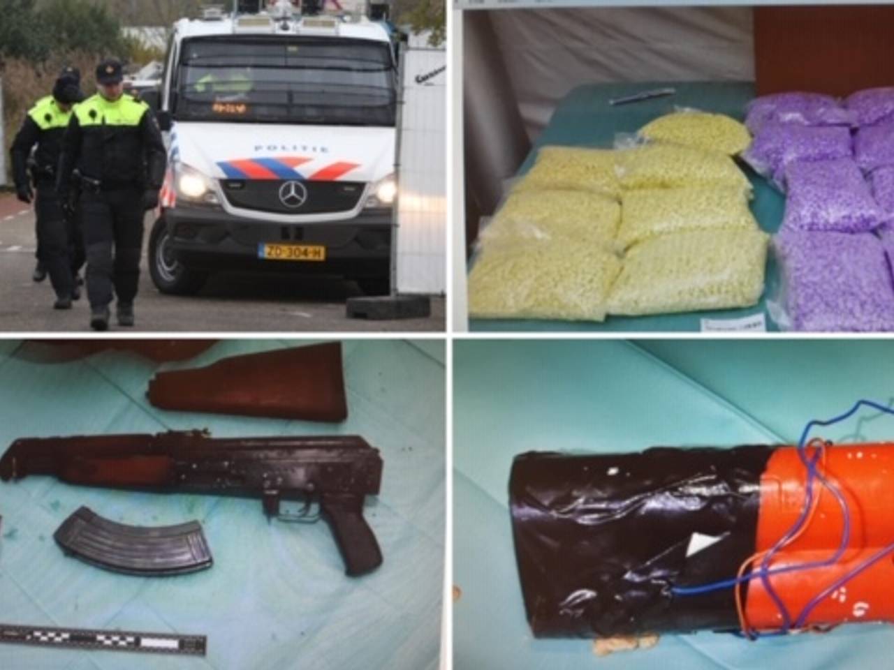 Operatie Alfa in vier foto's: politie, drugs wapens en explosieven 