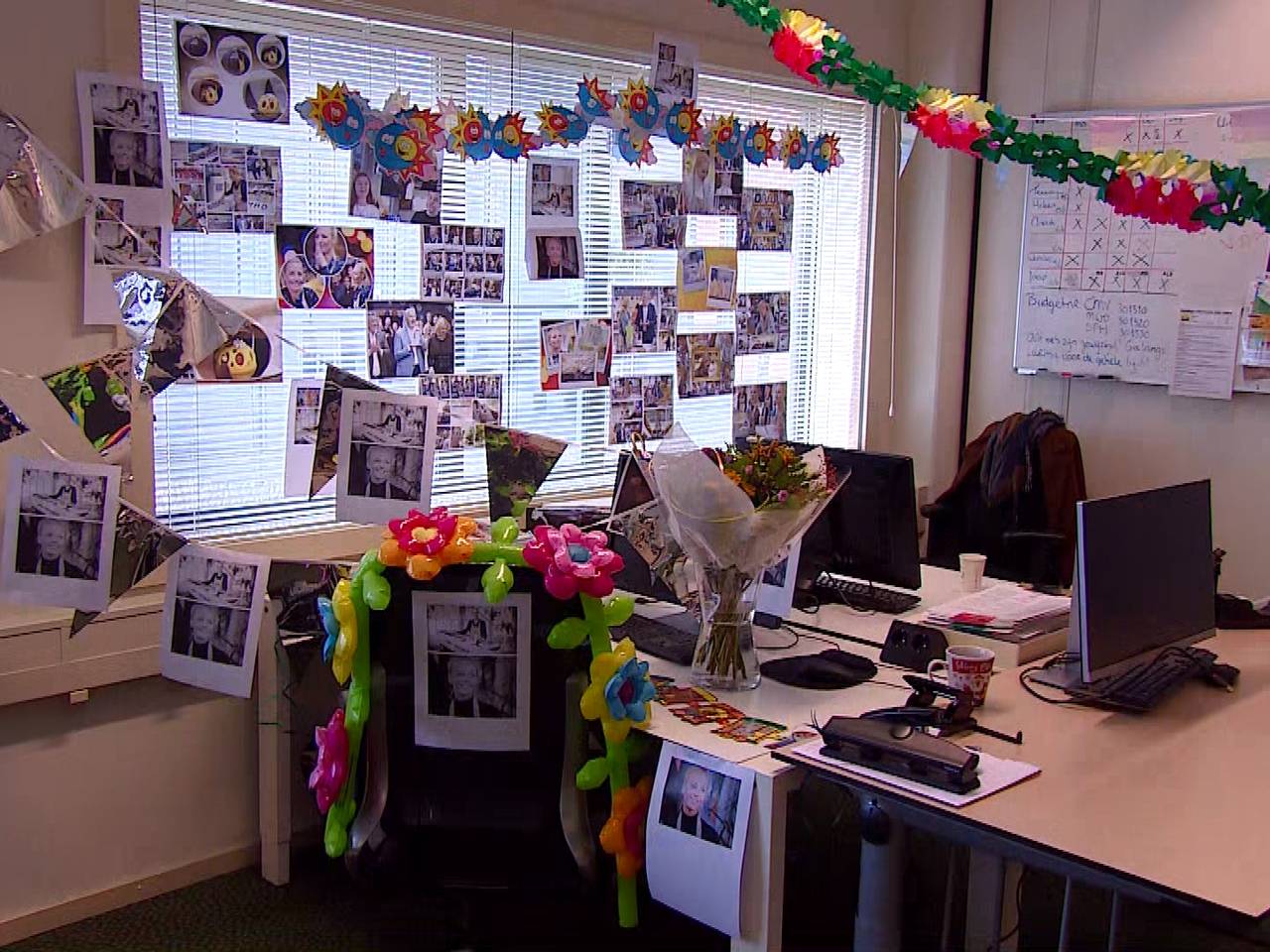 De kamer van winnares Anouk is uitbundig versierd.