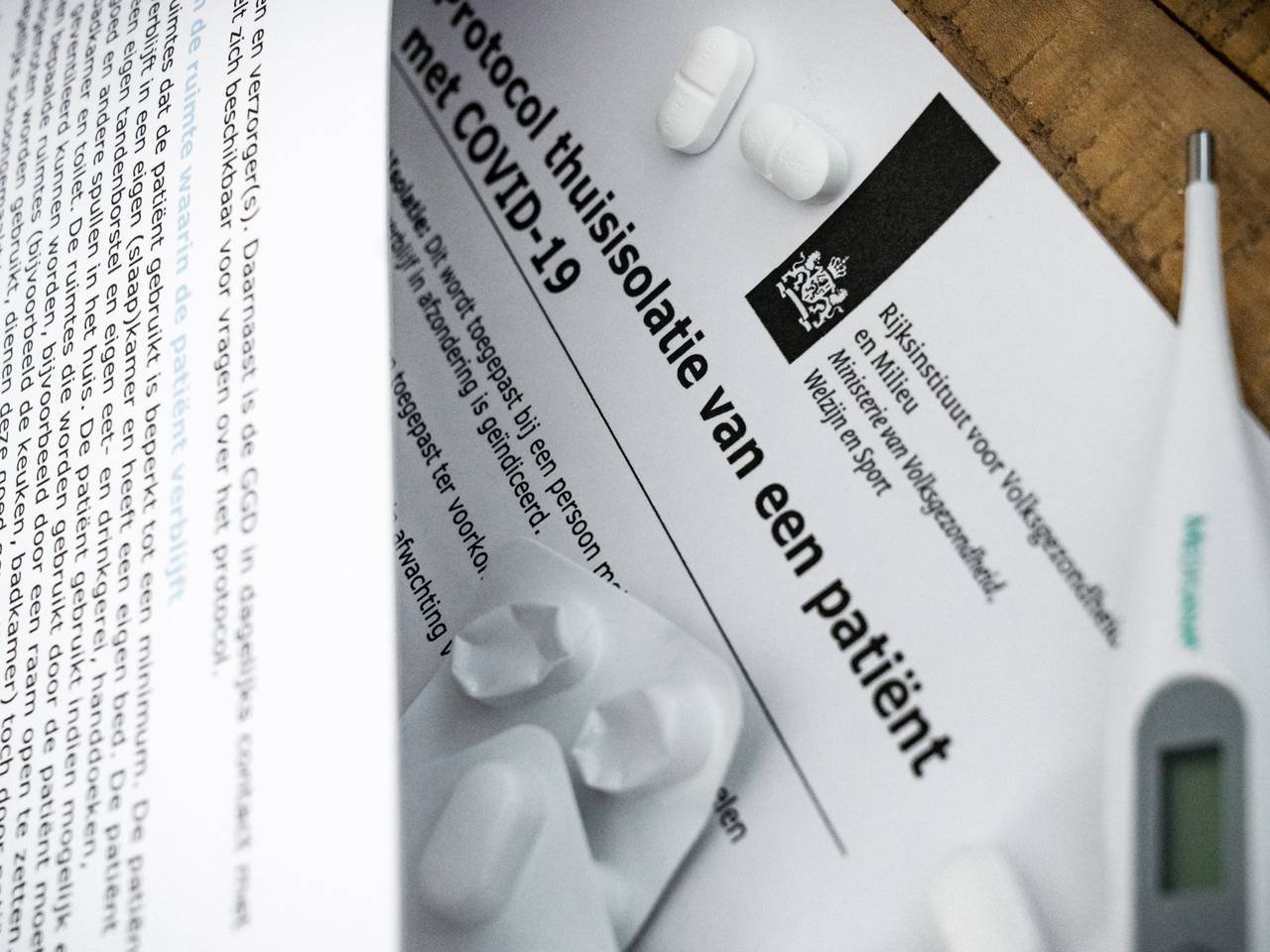 Het protocol voor thuisisolatie van patienten besmet met het coronavirus Covid-19 uitgegeven door het Rijksinstituut voor Volksgezondheid en Milieu. (Foto: ANP)