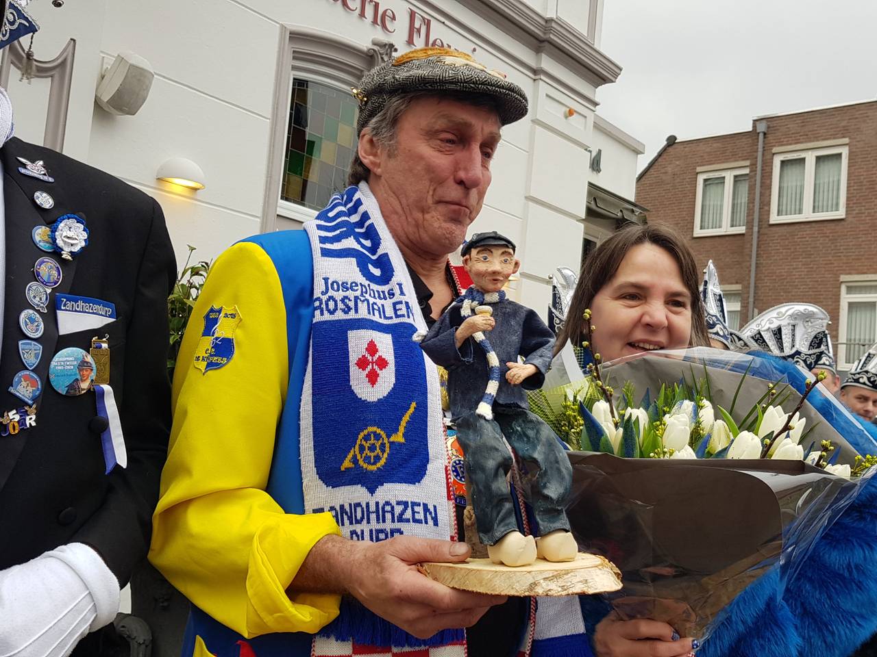 Van Creij hield het niet droog tijdens de uitreiking.