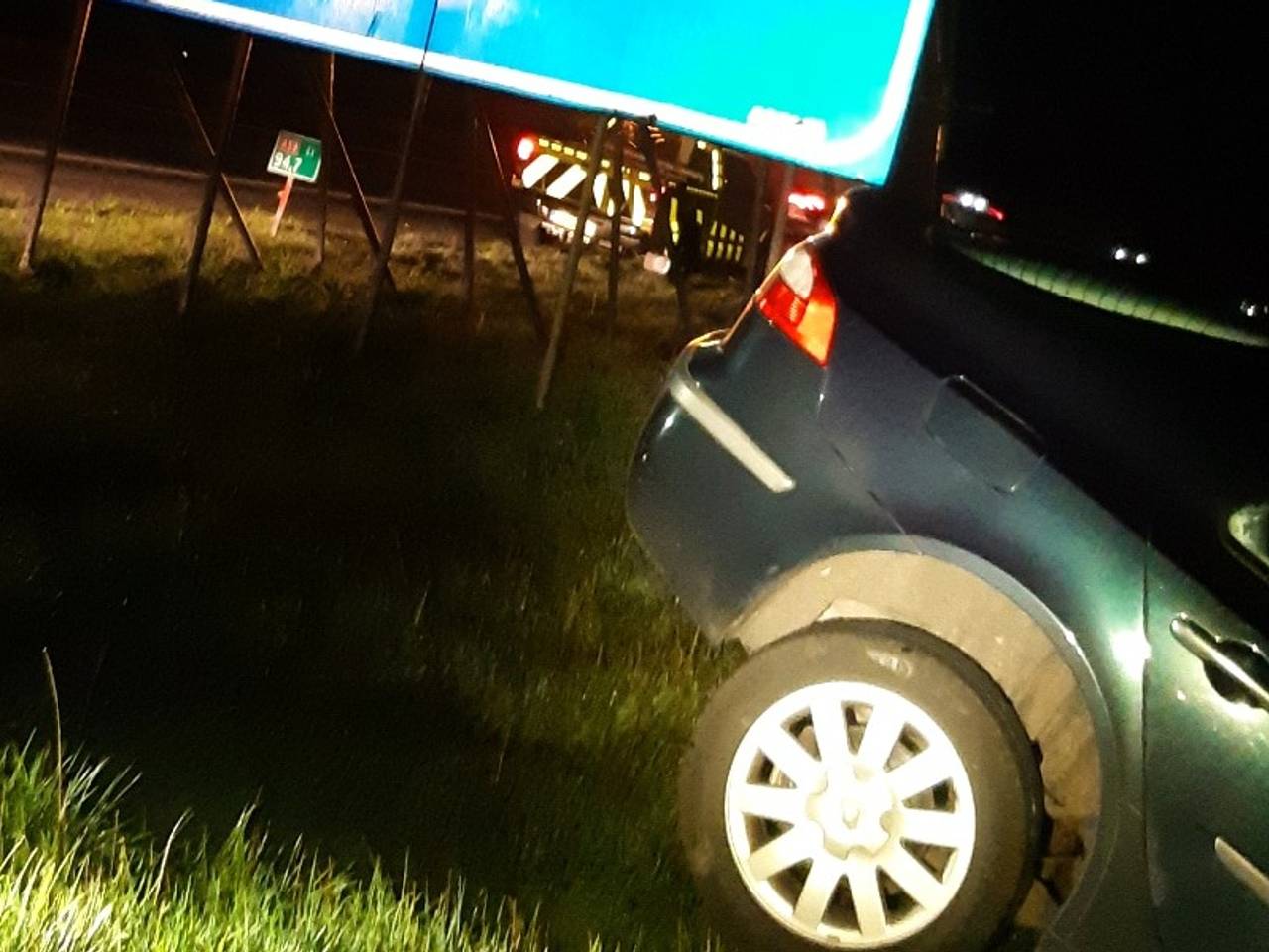 De bestuurder kreeg een ongeluk (foto: de politie).