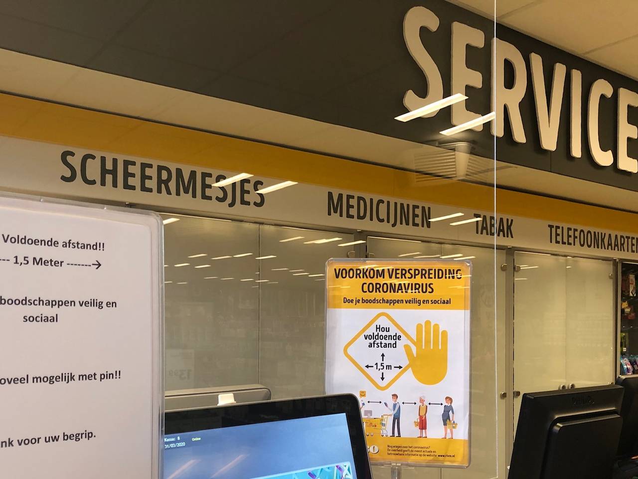 Plexiglas uit Veen bij de Jumbo supermarkt