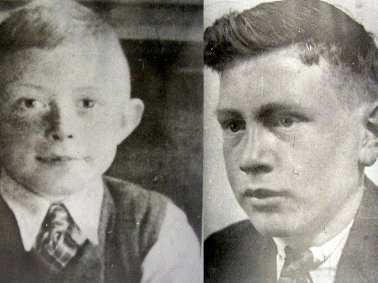 De omgekomen jongens Sjef en Kees van Iersel.