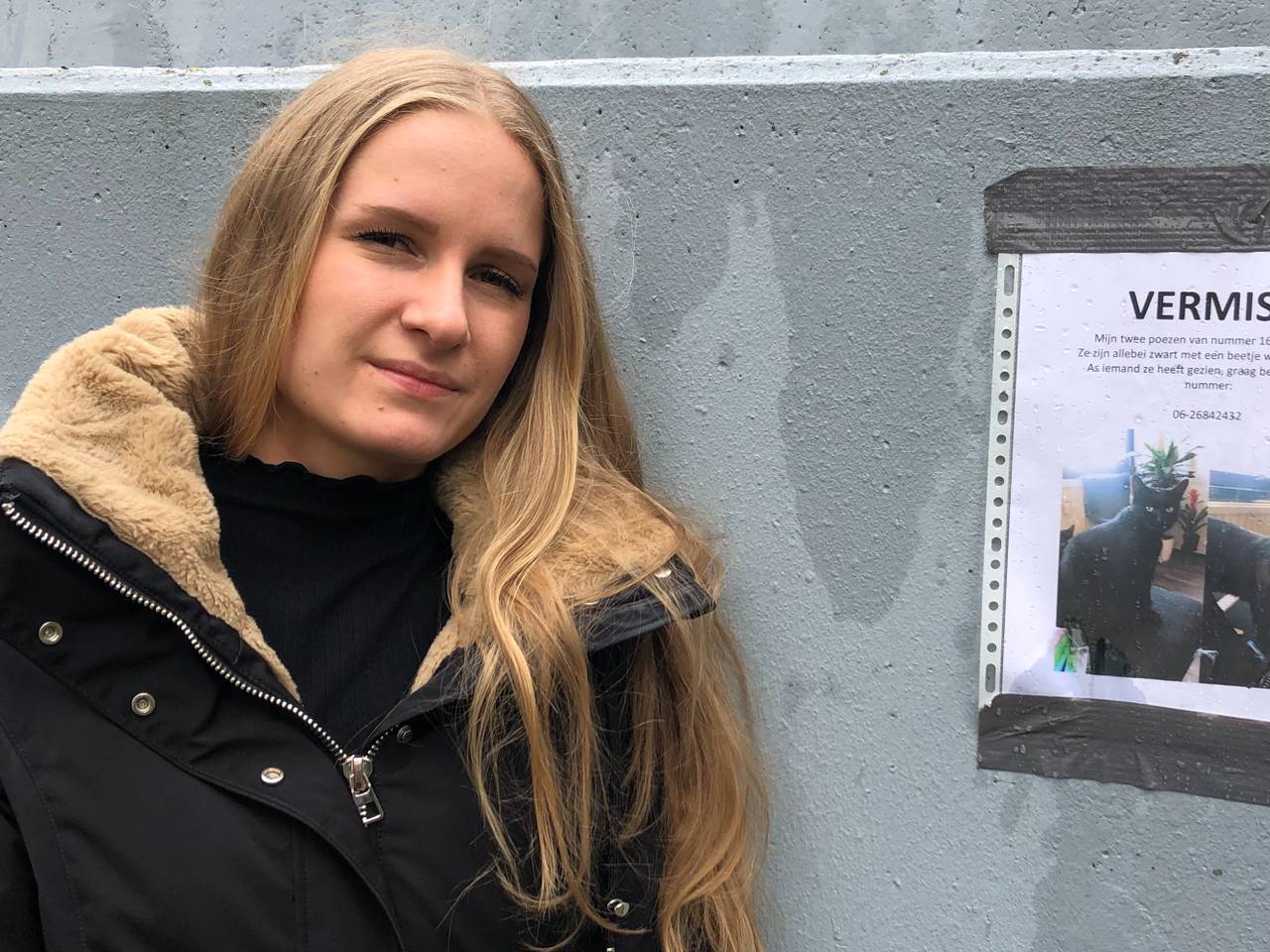 Lotte hoopt dat ze haar poezen snel terugziet.