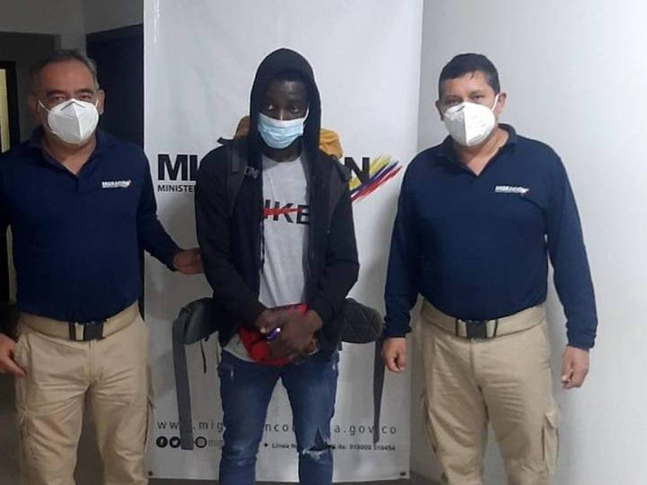 Bernio Jordan Enzo V. in Colombia (foto: douane van Columbia).