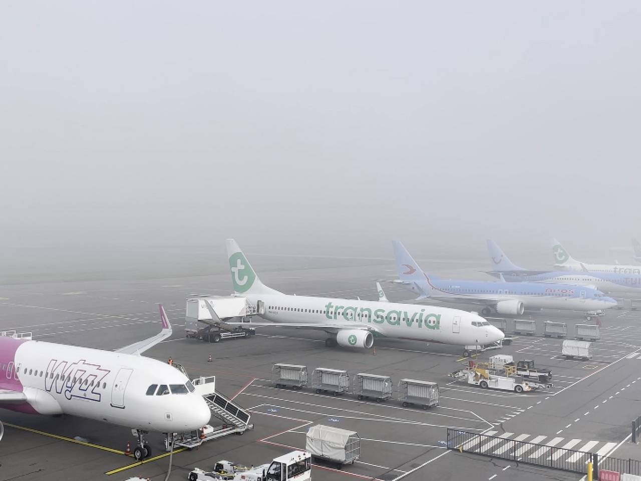 Eindhoven Airport heeft last van de mist (archieffoto).
