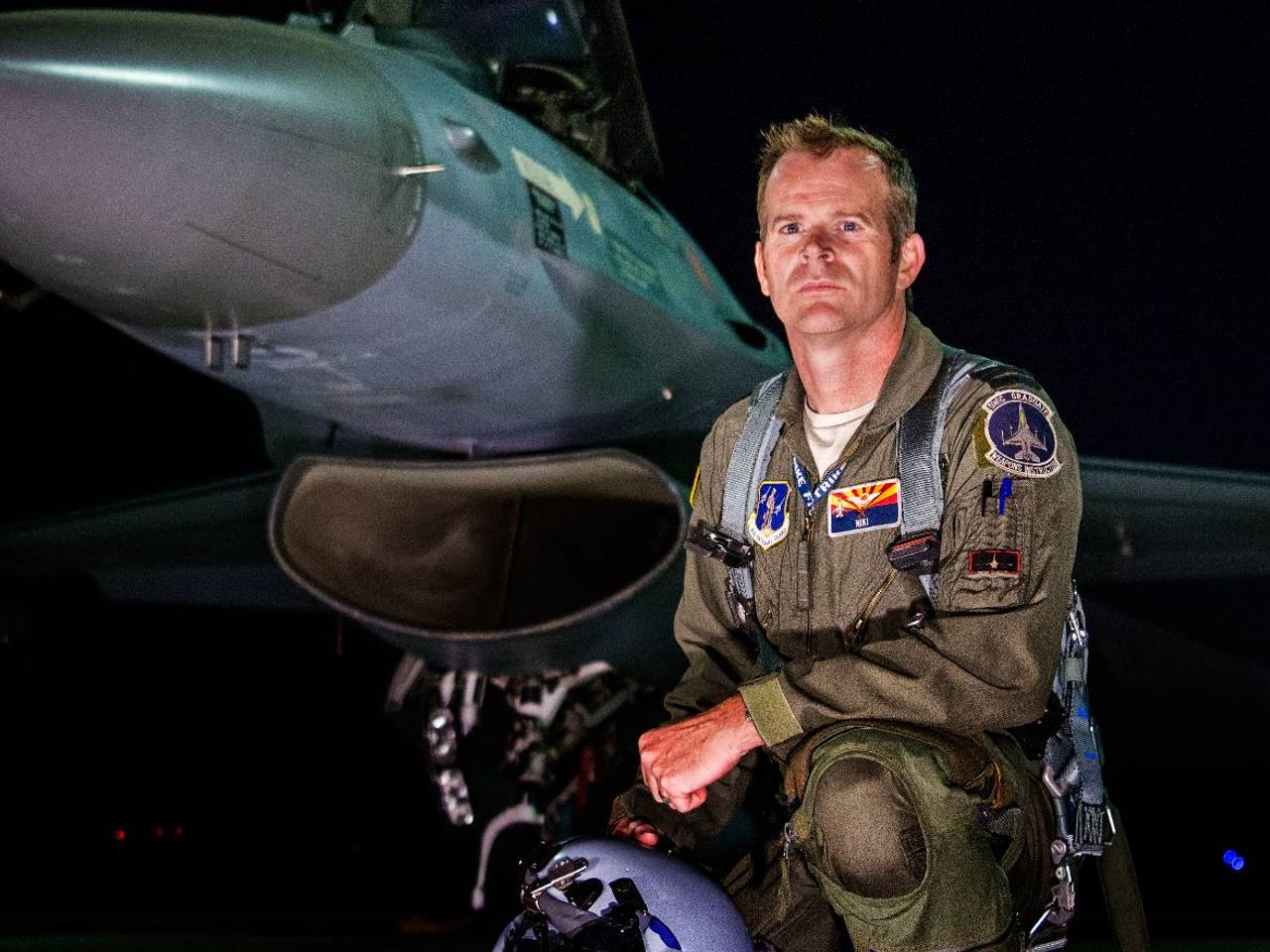 Joost Luijsterburg heeft de meeste vlieguren in een F16 (foto:  Sanjay Simha).