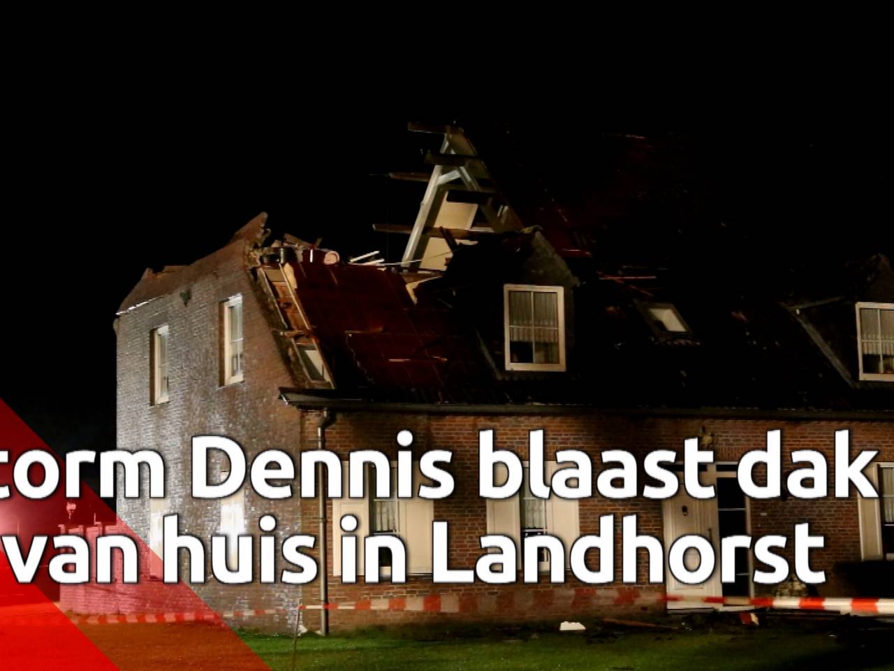 Dak waait van huis in Landhorst