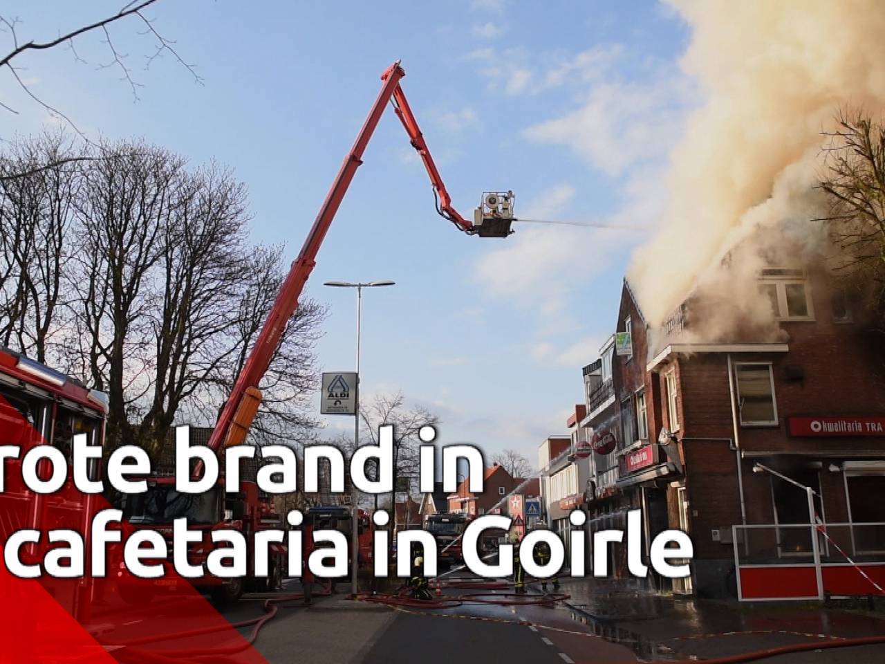 Grote brand in cafetaria in Goirle