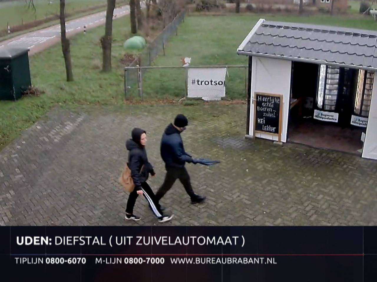 Inbraak bij de zuivelautomaat in Uden