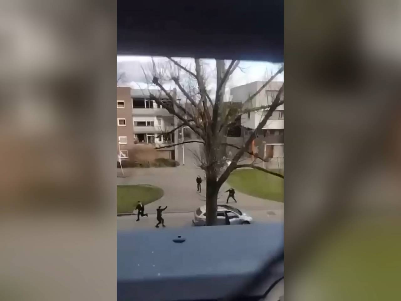 Fragment uit het filmpje van de schietpartij