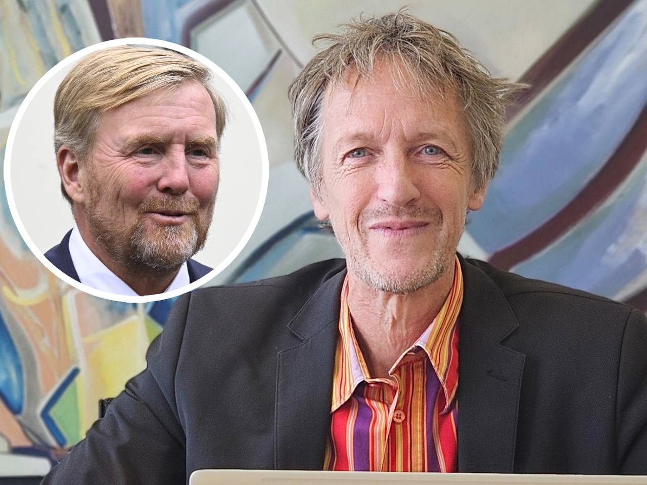 Docent Jos Baijens ging in gesprek met Koning Willem-Alexander (foto: Ina Fassbender/ANP, Ying Wagenaar).