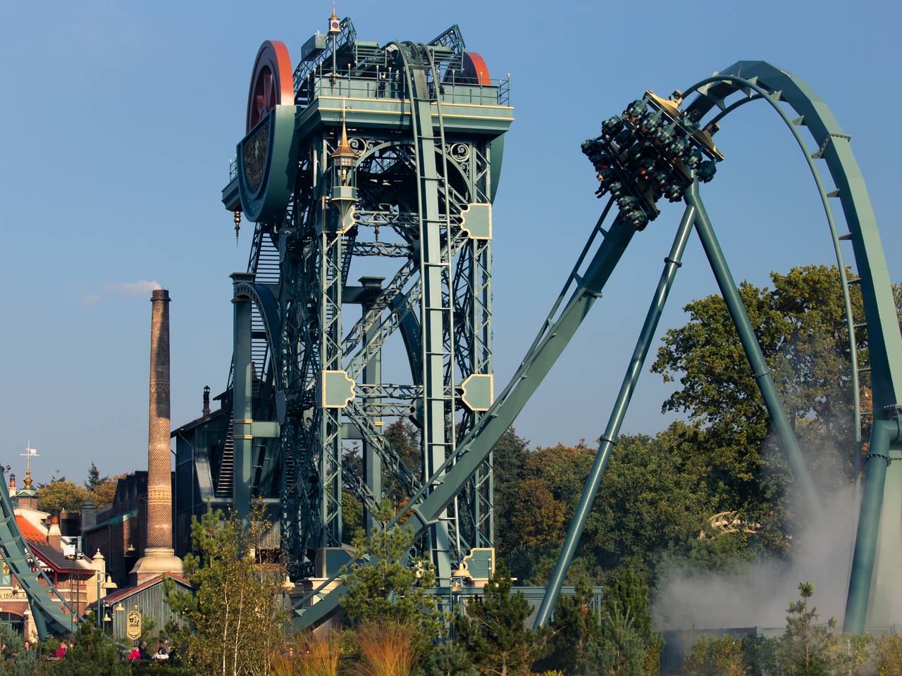 De achtbaan Baron 1898 (archieffoto: Efteling).