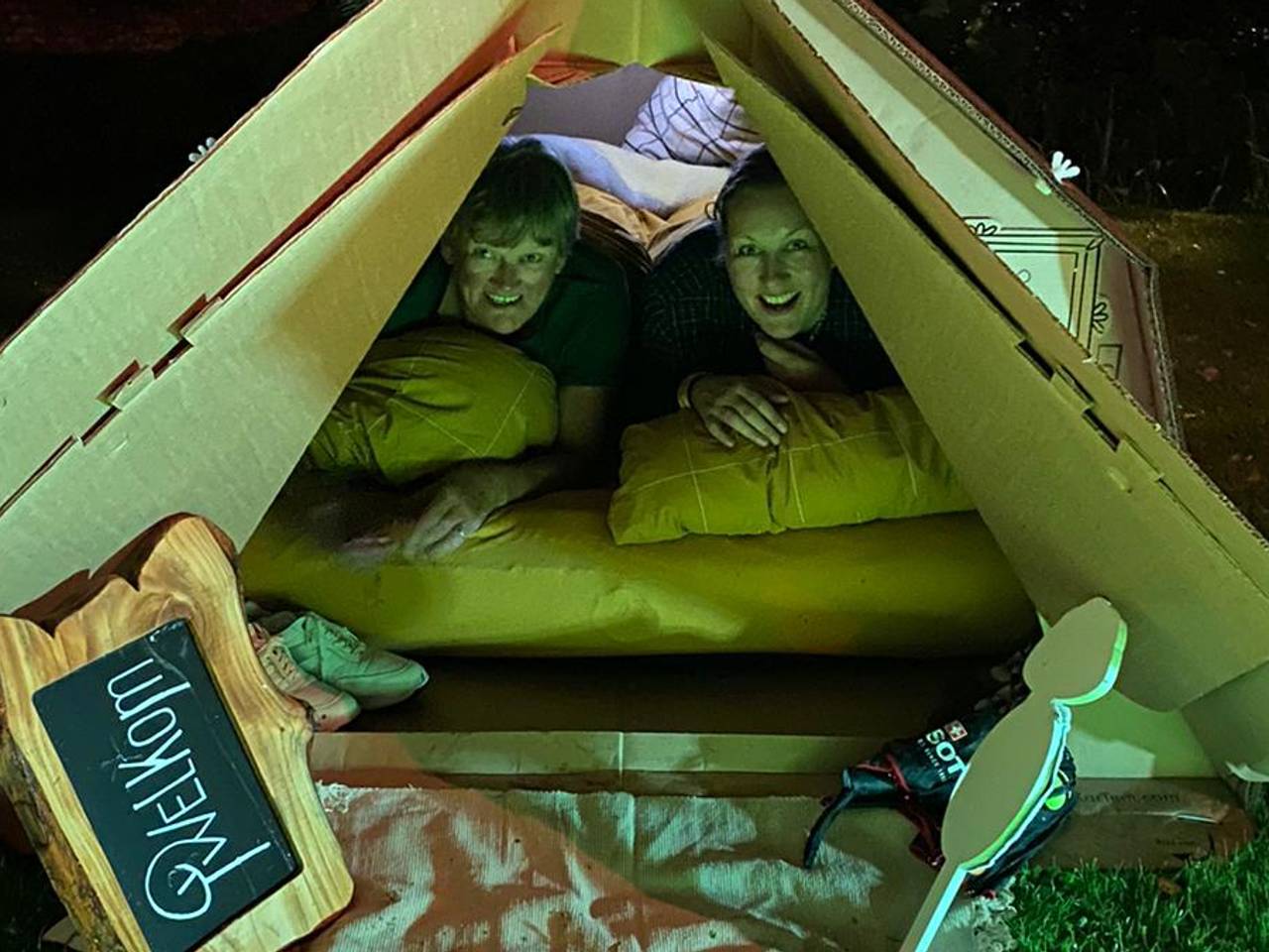 Slapen in een doorweekt tentje. (Foto: Marga van Boxtel-Van de Heuvel)