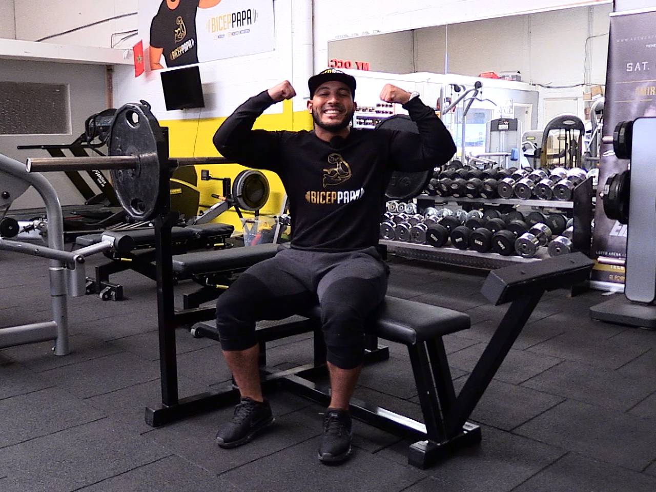 'Mo Bicep' voelt zich thuis in de sportschool.