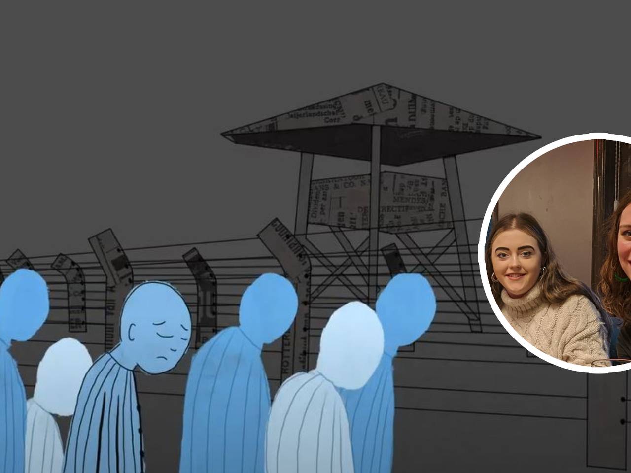 Een van de animaties uit de video over Joost van de Mortel (Foto's: Janneke van de Loo).