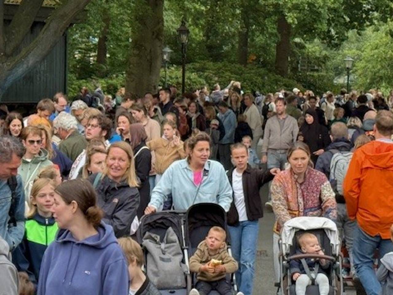 Het is dinsdag extreem druk in de Efteling.