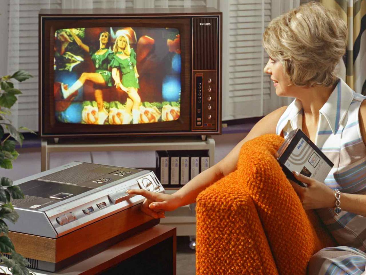 Philips' eerste video-cassetterecorder, de N1500 uit 1971 (foto: Koninklijke Philips NV/Philips Company Archives).