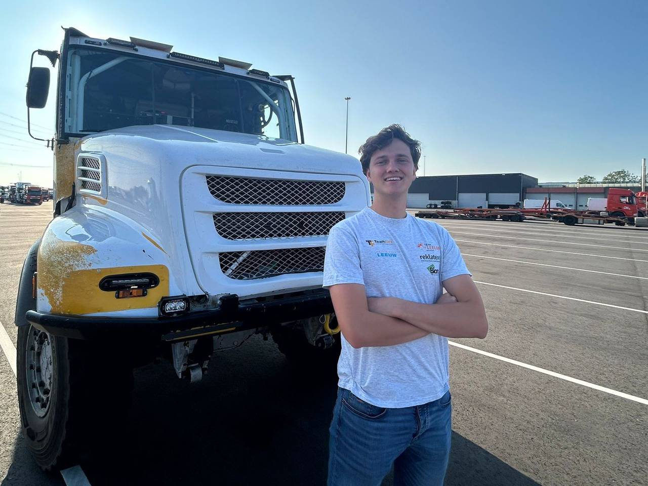 Marnix Leeuw voor de Iveco Powerstar (foto: privé).