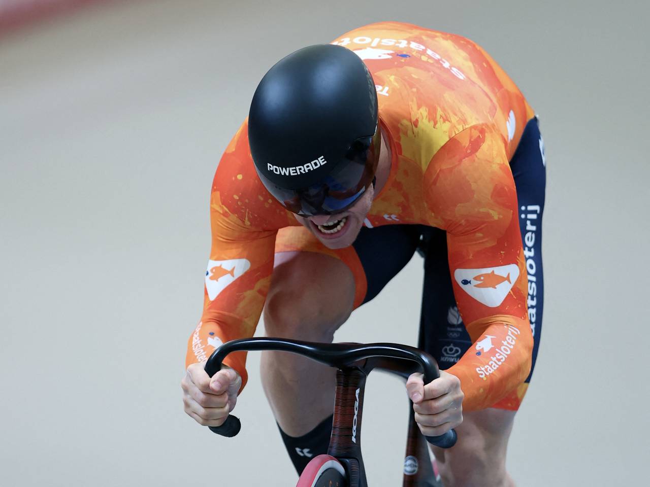 Harrie Lavreysen op het WK in Chili (bron: ANP).