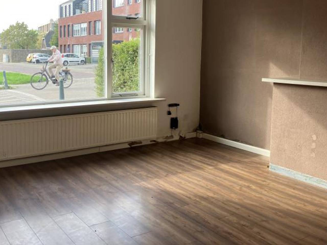 Een schimmelvlek boven de verrotte plint (foto: Gapph).