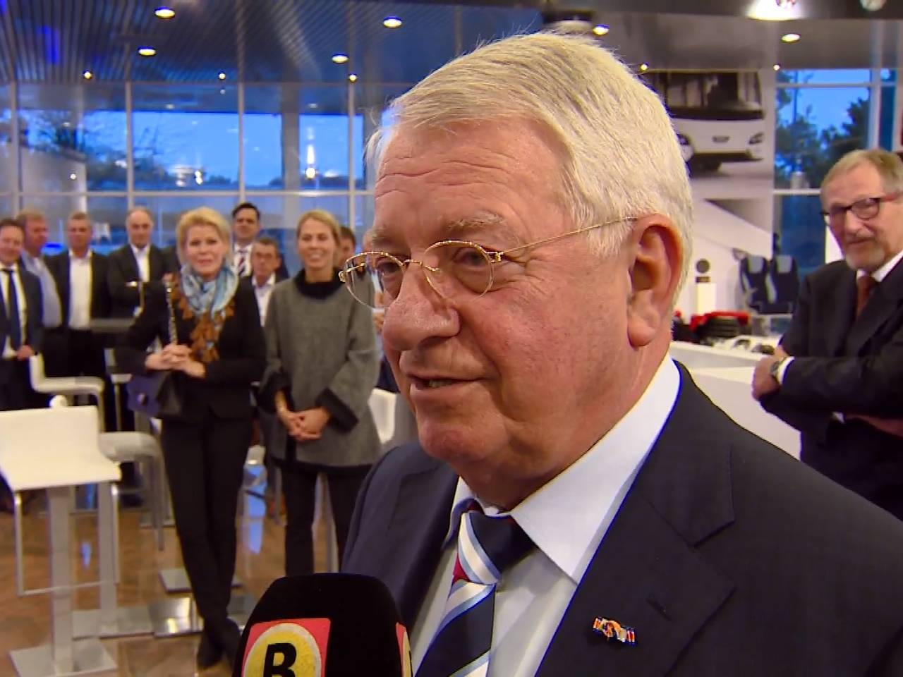 Wim van der Leegte in 2016 bij zijn afscheid van VDL Groep (foto: Omroep Brabant.)