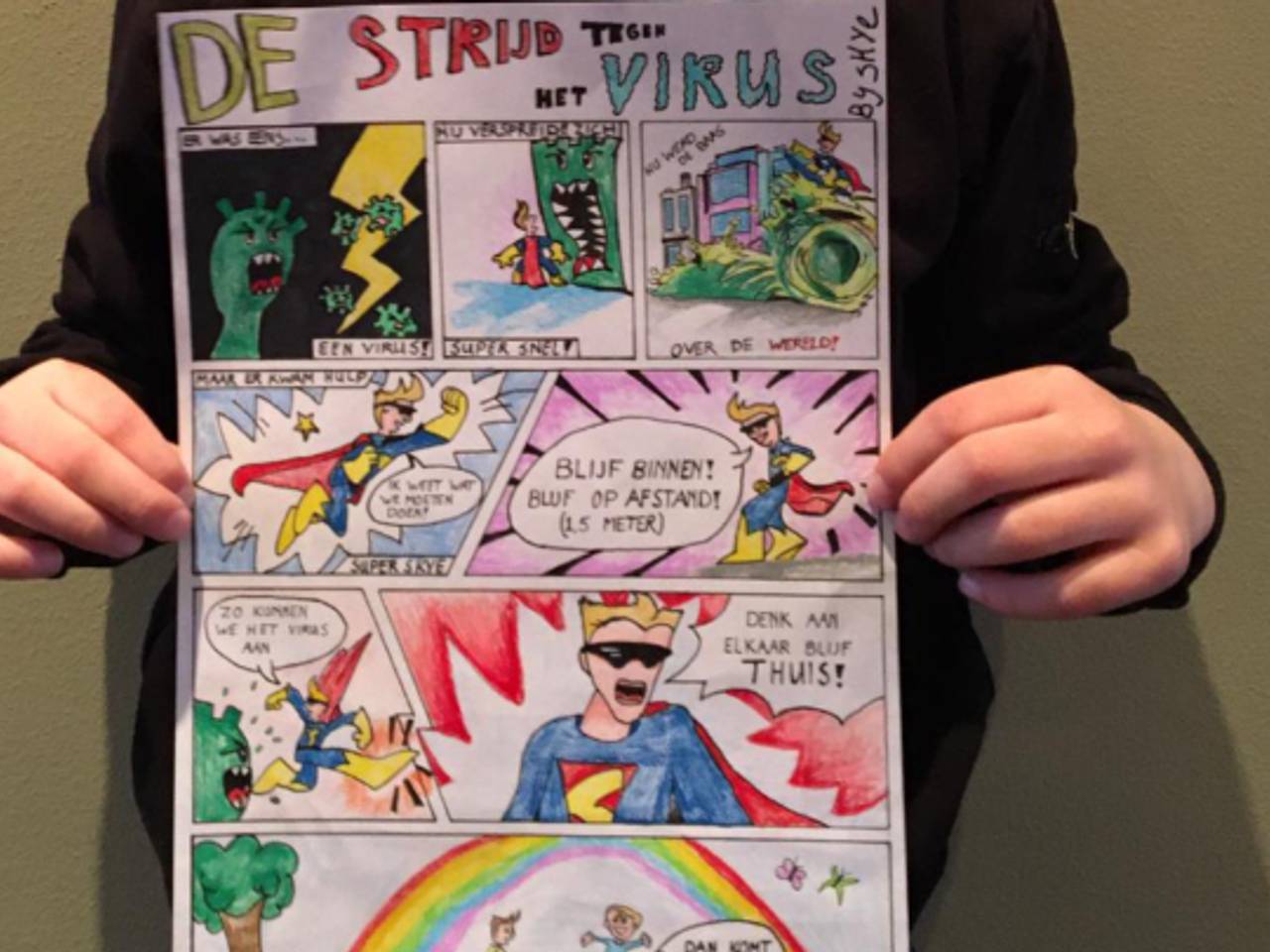 Skye uit Luyksgestel maakte een strip om mensen te waarschuwen (Foto: Skye)