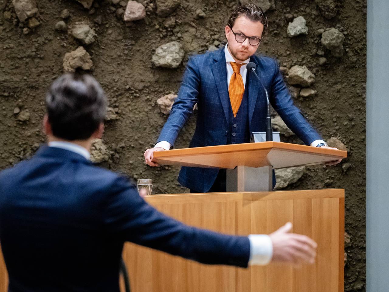 Daan de Kort tijdens een debat in de Tweede Kamer (bron: ANP)