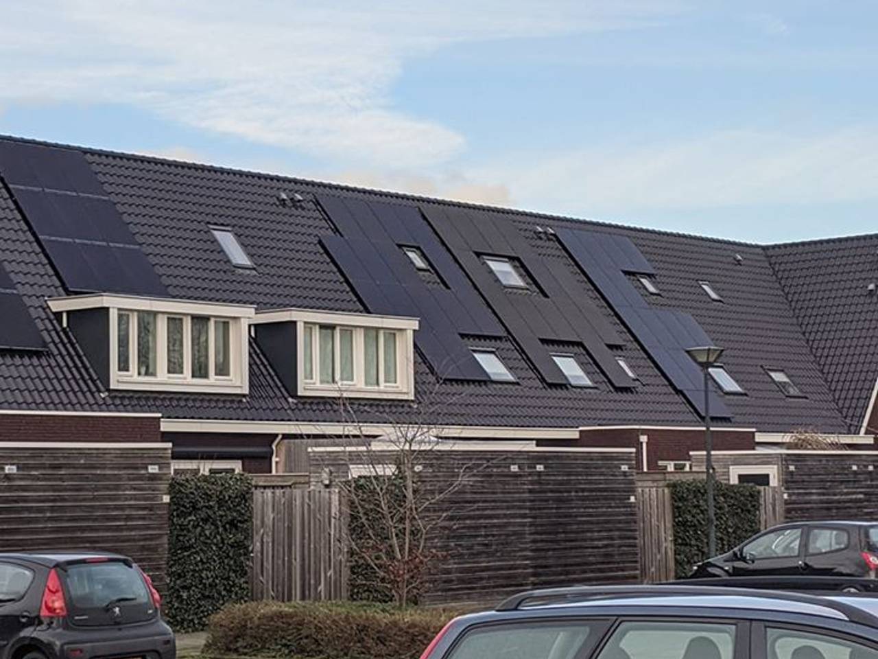 Deze zonnepanelen zijn al voorbereid op carnaval (foto: Omroep Brabant).