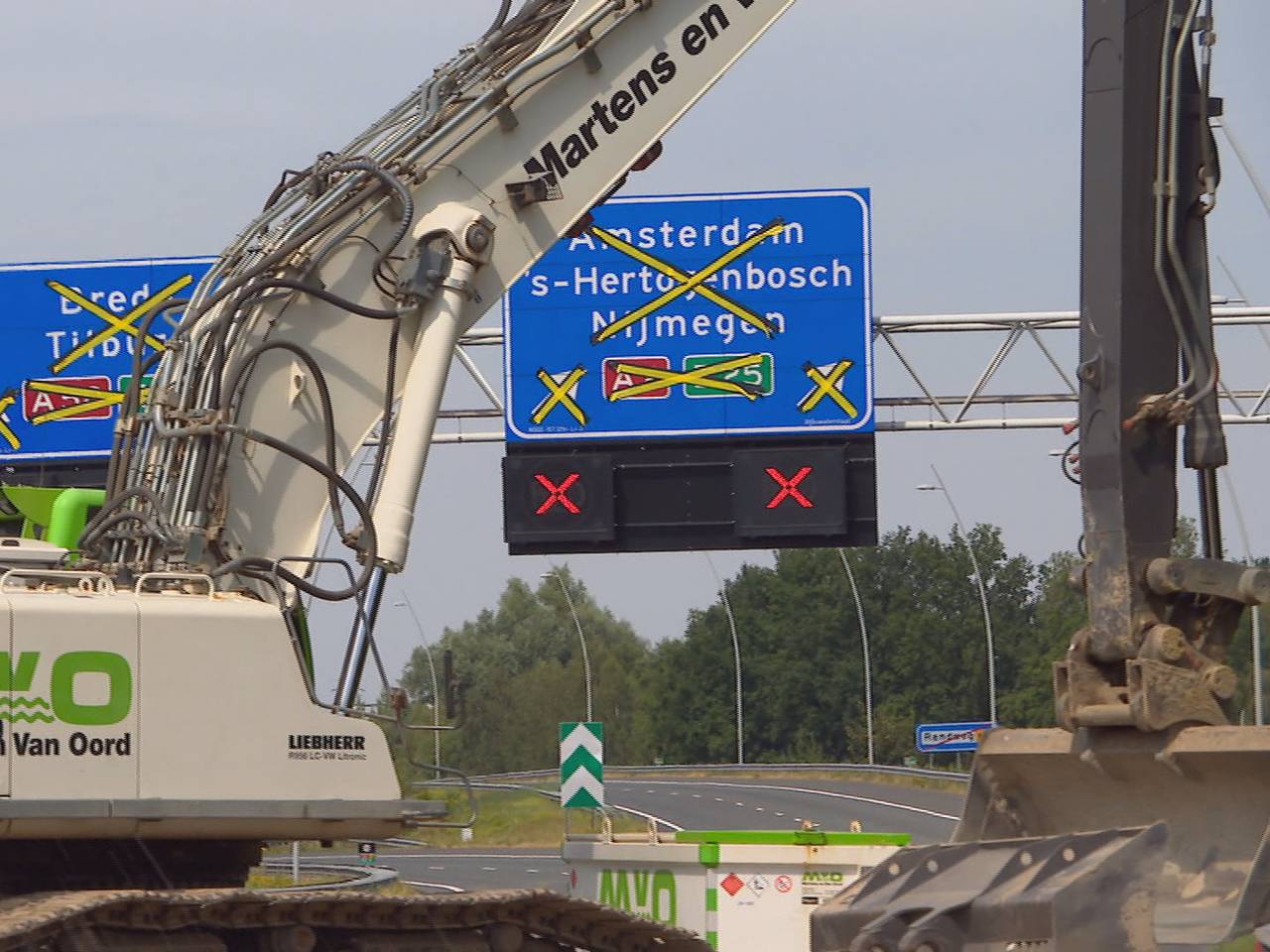 Werkzaamheden bij de A2/N2.
