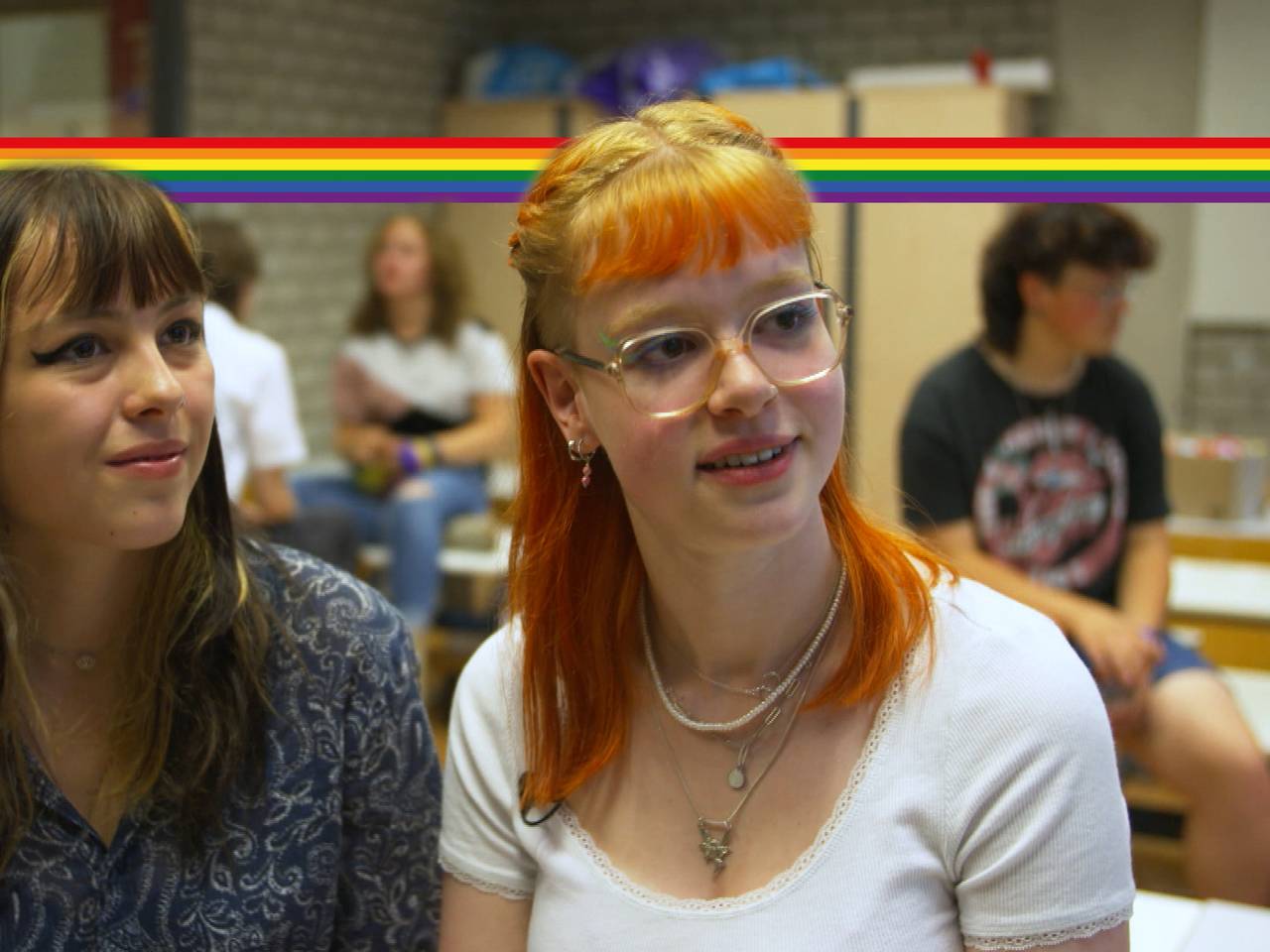 Indy (l) en Quinte (r) zetten zich in voor LHBTQ+-leerlingen.