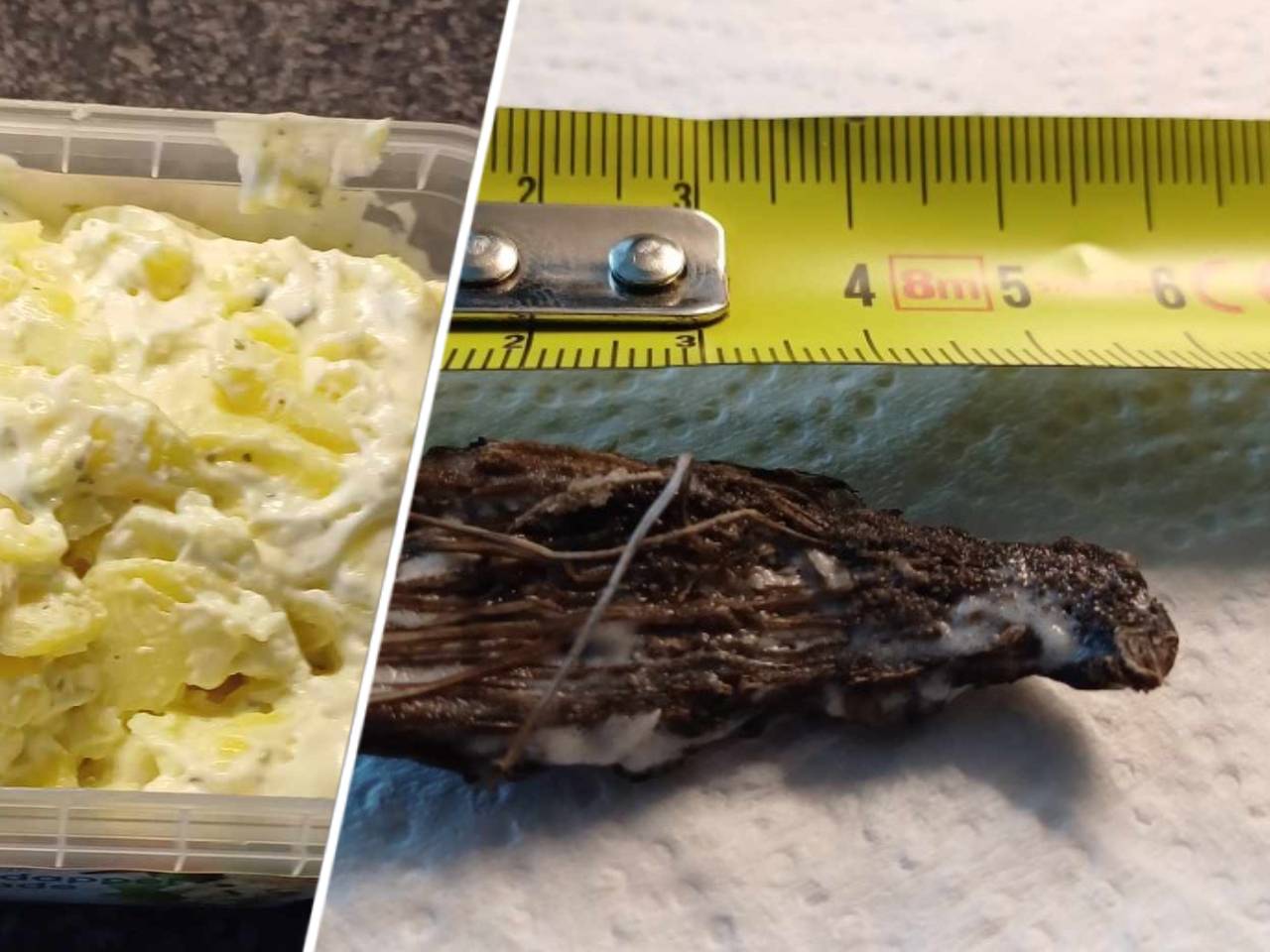 Pascalle vond een 'kakkerlak' in haar salade, het blijkt mee te vallen