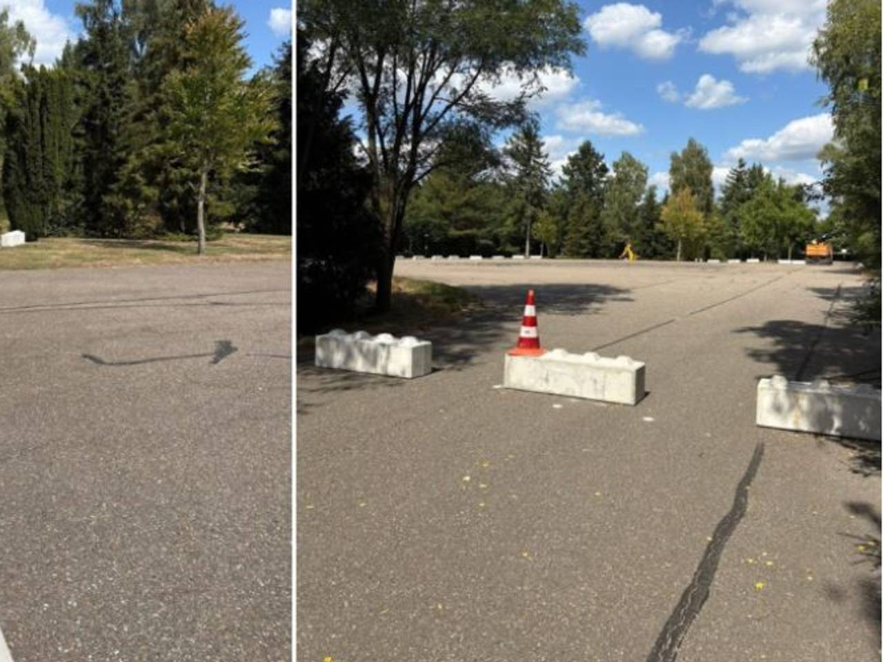 Betonblokken moeten nieuwe carmeetings voorkomen (foto: Cranendonck24).