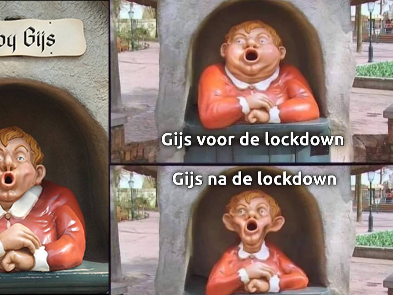 Holle Bolle Gijs is sterk vermagerd door de coronacrisis. 