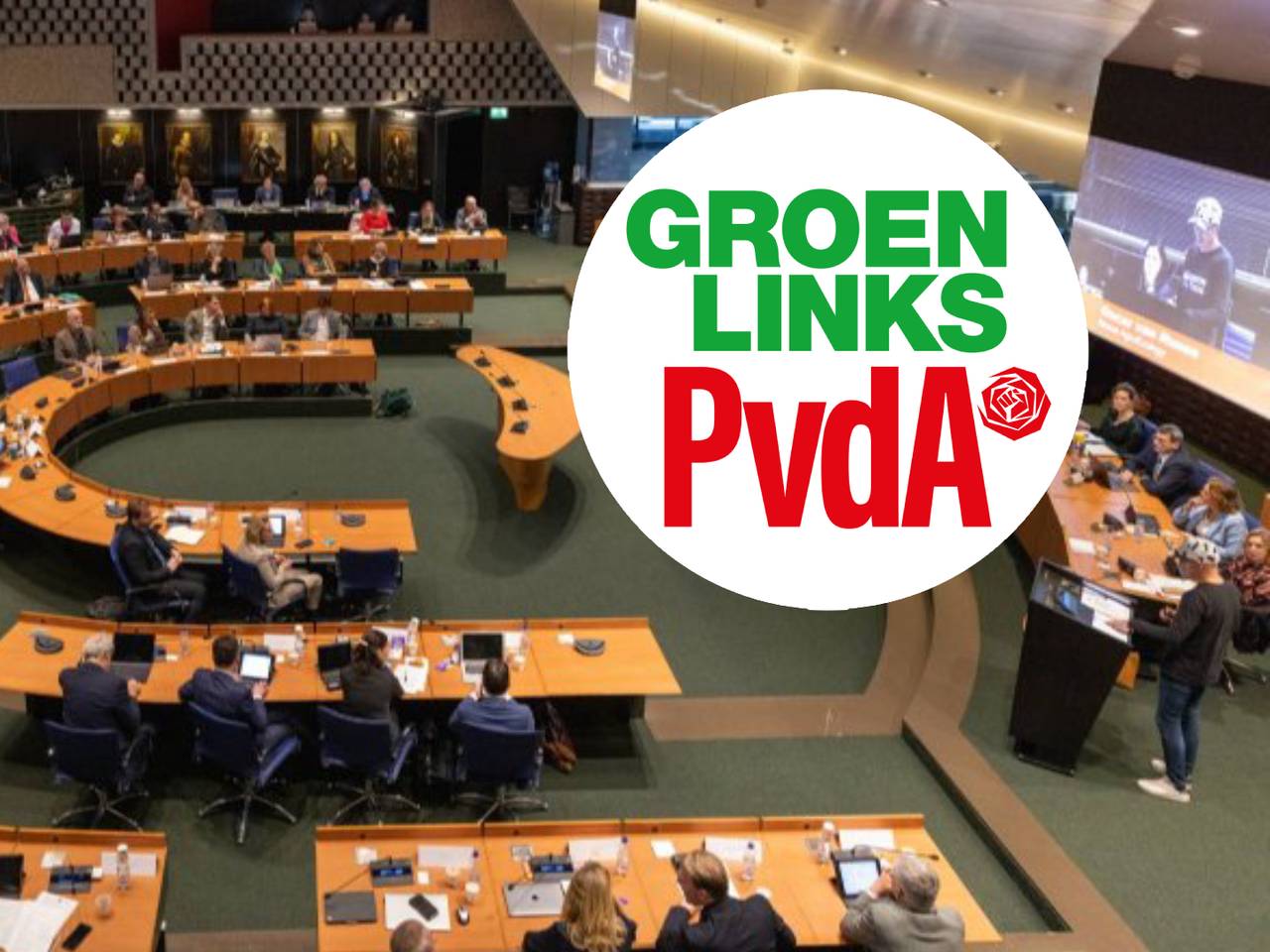 Foto: Provincie Noord-Brabant, logo: GroenLinks-PvdA, bewerking door Omroep Brabant.